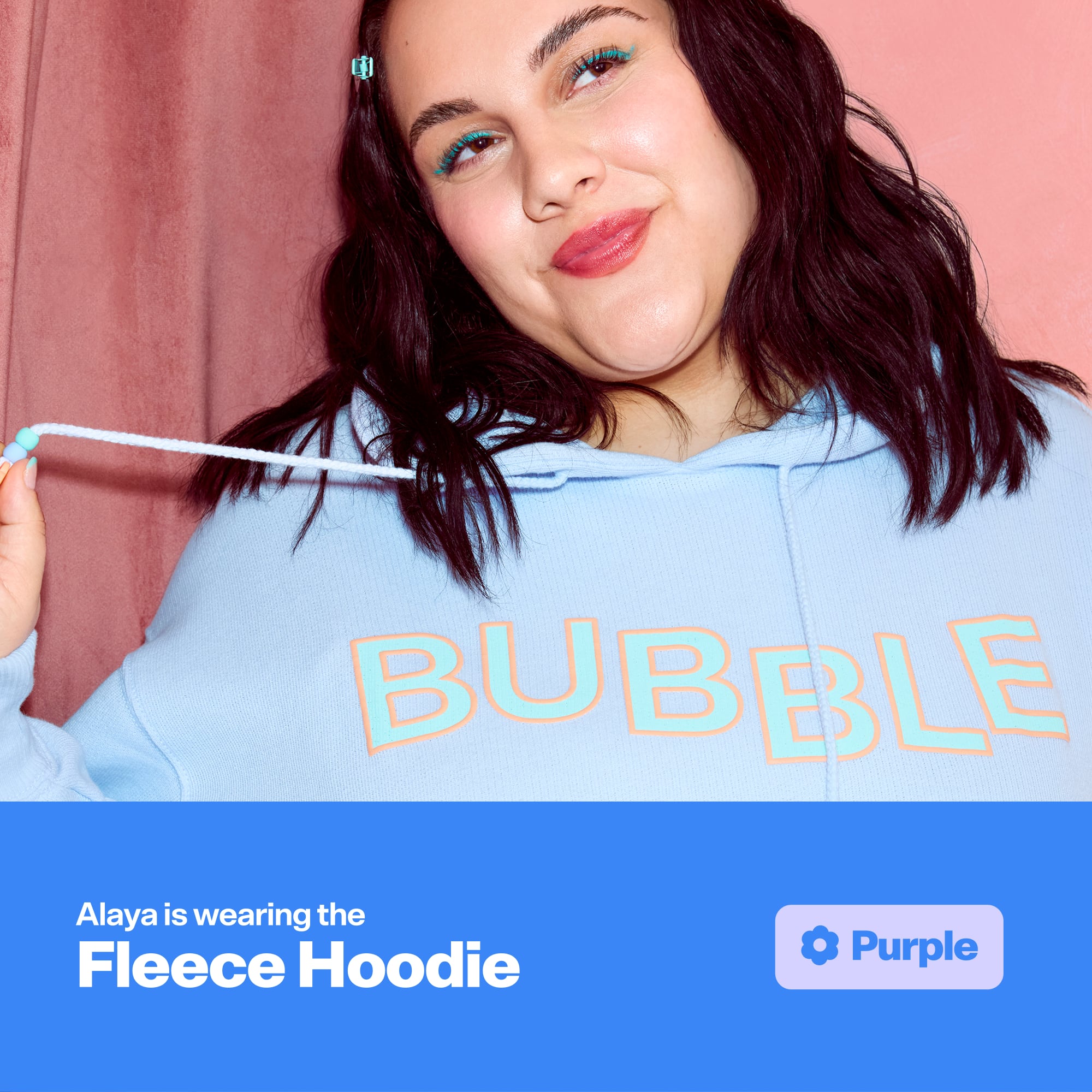 AE x Bubble Fleece Hoodie - Purple